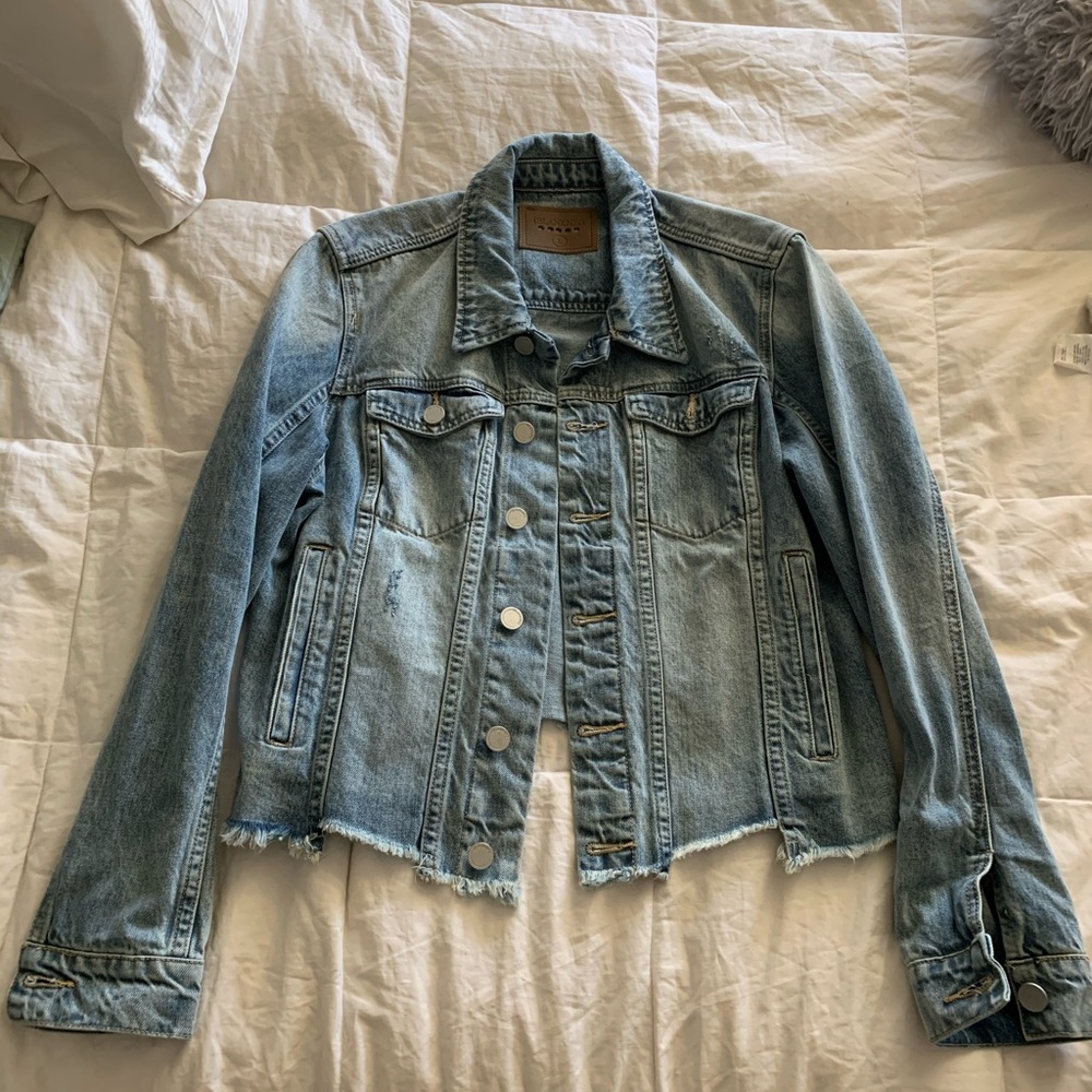 Blank NYC distressed denim jacket